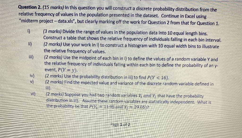 Solved Question 2. (15 marks) In this question you will | Chegg.com
