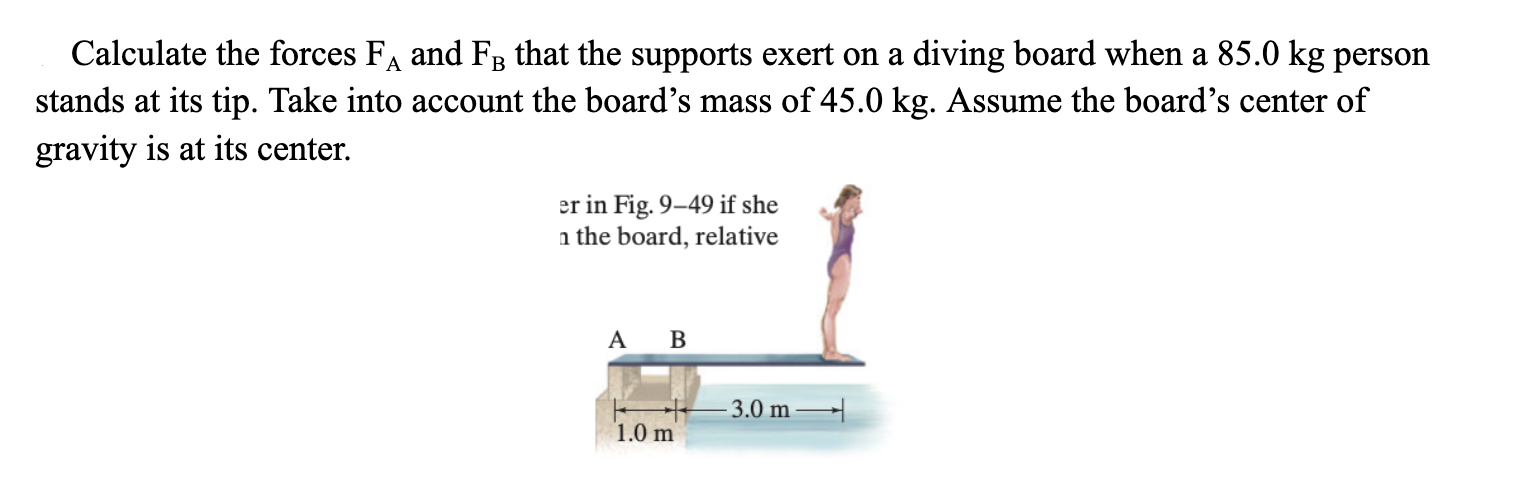 Solved Calculate The Forces FA And FB That The Supports | Chegg.com