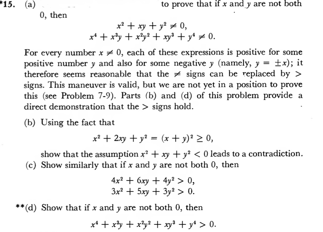 Solved 15 A To Prove That If X And Y Are Not Both 0 Chegg Com