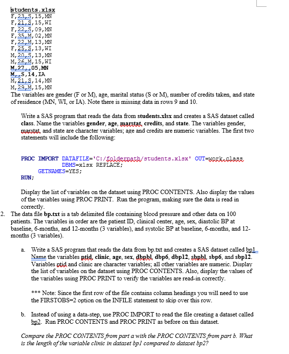 how to write sas program for xlsx files