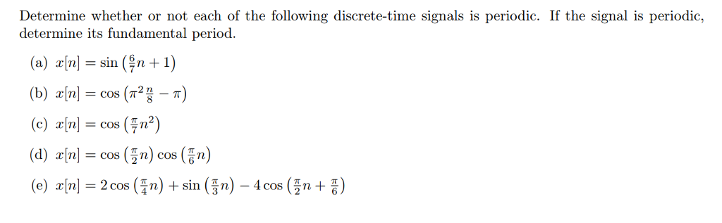 Solved Determine whether or not each of the following | Chegg.com