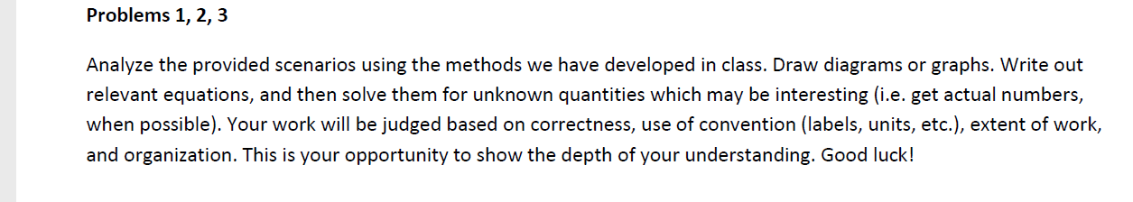 Solved Problems 1, 2, 3 Analyze the provided scenarios using | Chegg.com