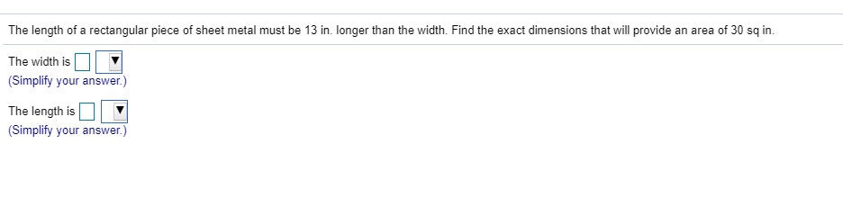 Solved The length of a rectangular piece of sheet metal must | Chegg.com