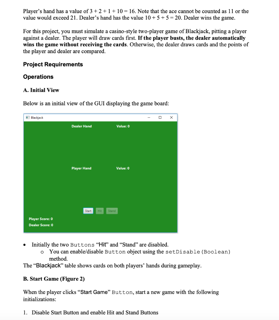 100 pts Problem Statement Game Rules Blackjack is a | Chegg.com