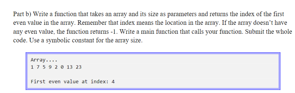 Solved QUESTION 2. (10 Points) Part A) Write A Function That | Chegg.com