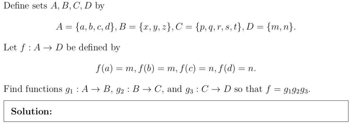 Solved Define Sets A B C D By A A B C D B X Y Chegg Com