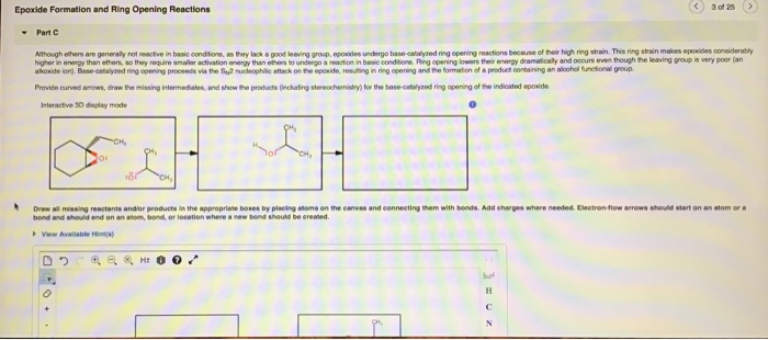 Solved Epoxide Formation and Ring Opening Reactions - Part B | Chegg.com
