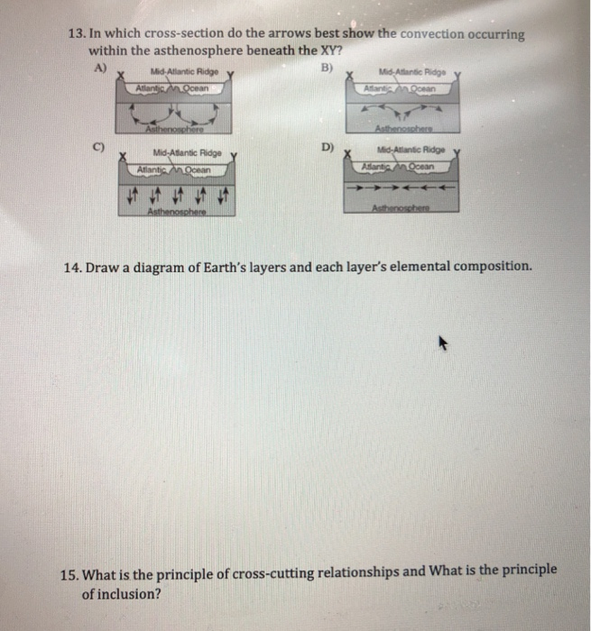 Solved 13. In which crosssection do the arrows best show