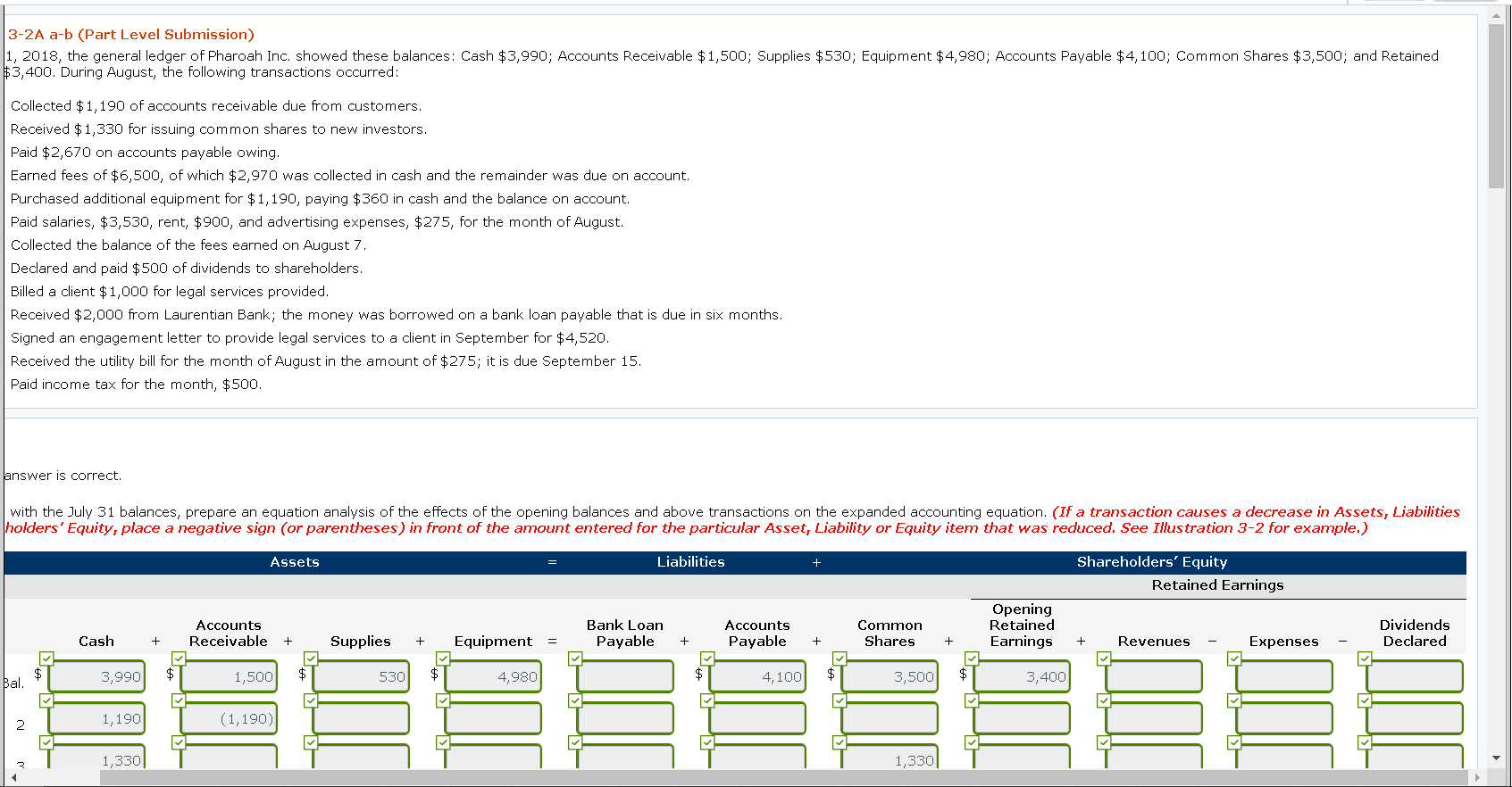 Solved Problem 3-2A a-b (Part Level Submission) On July 31, | Chegg.com