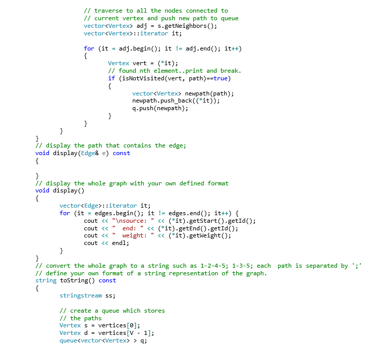 Solved Problem statement A Graph is formally define as | Chegg.com