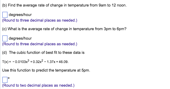 Solved The following data represent the temperature | Chegg.com