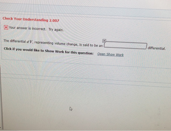 Solved Check Your Understanding 2.007 XYour answer is | Chegg.com