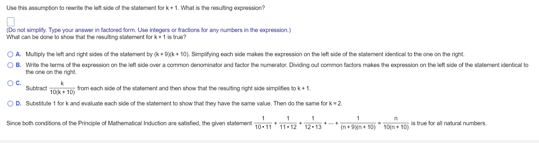 Solved Use the Principle of Mathematical Induction to show | Chegg.com