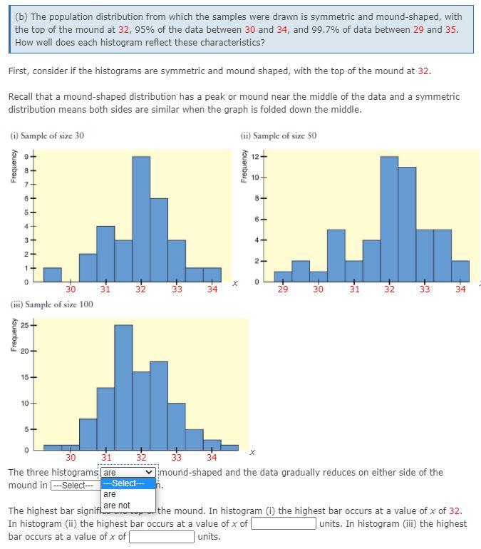 Solved (b) The population distribution from which the | Chegg.com