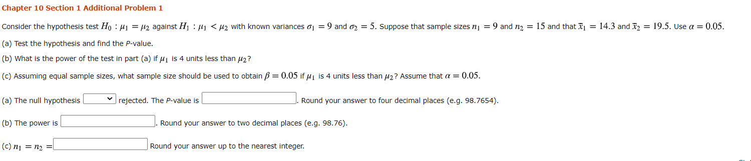 Solved Chapter 10 Section 1 Additional Problem 1 Consider | Chegg.com