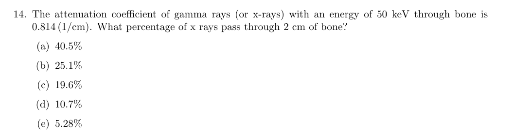 attenuation of gamma rays experiment