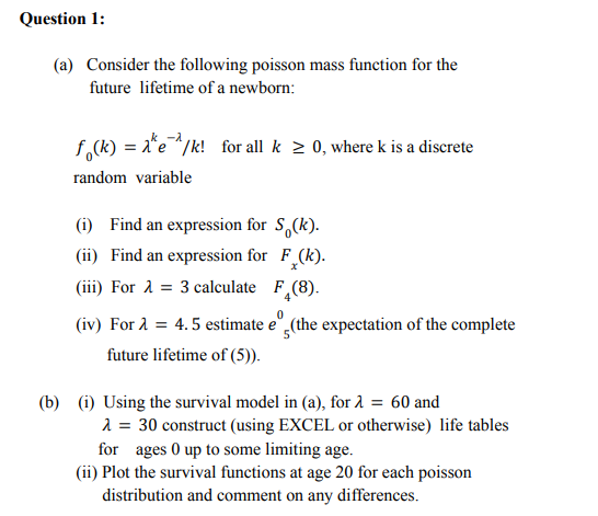 (a) Consider the following poisson mass function for | Chegg.com