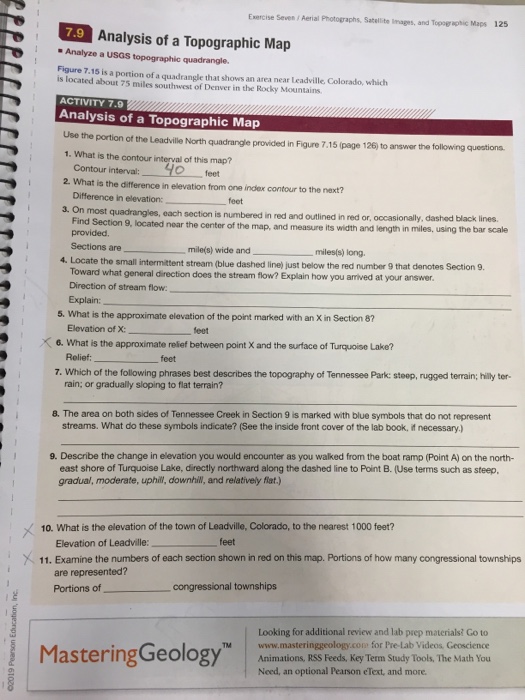 Aerial Photographs Satellite Images And Topographic Maps Lab Report 7