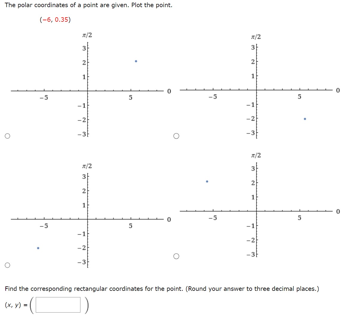 Solved The polar coordinates of a point are given. Plot the | Chegg.com