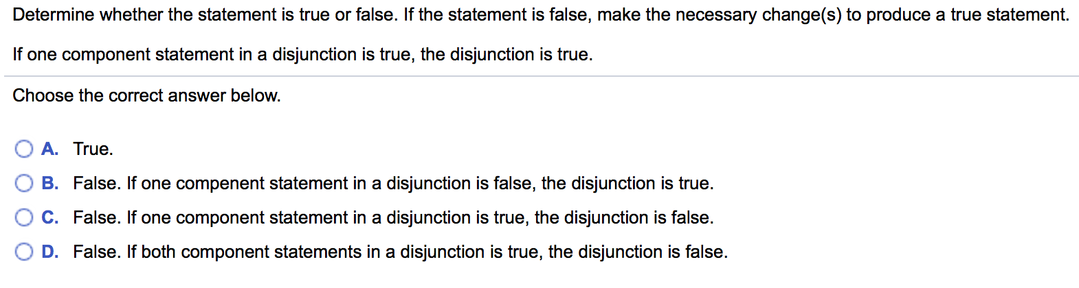 Solved Determine Whether The Statement Is True Or False If 8116