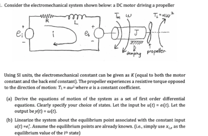 Solved 1 Consider The Electromechanical System Shown Bel Chegg Com