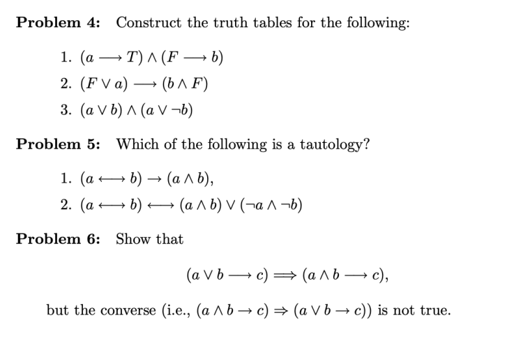 Solved Problem 4: Construct The Truth Tables For The | Chegg.com