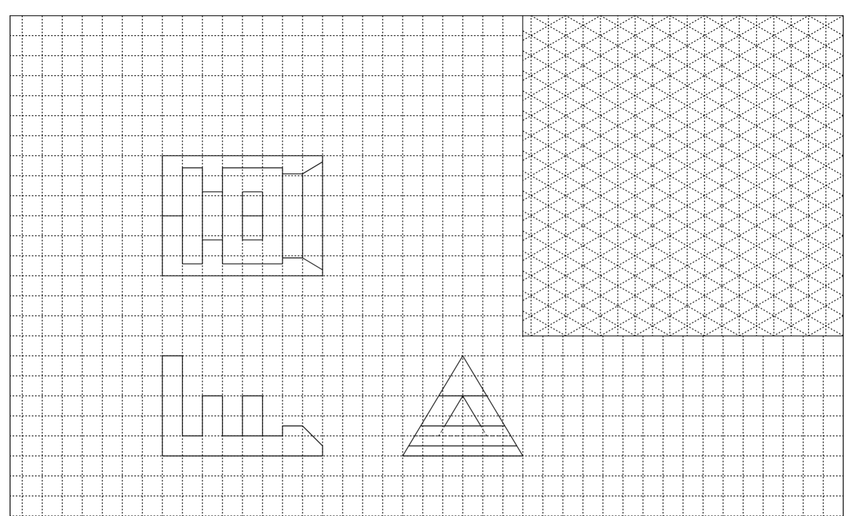 Solved Given the three primary views, draw the isometric | Chegg.com