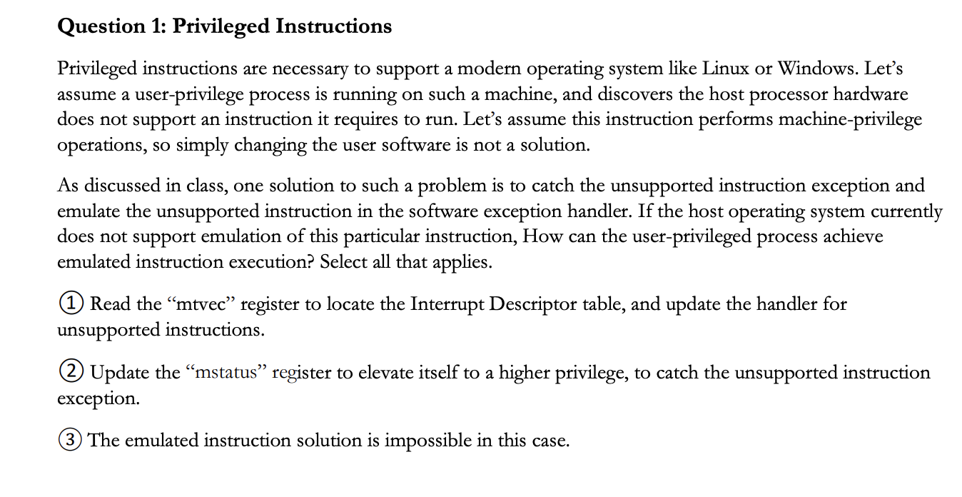 solved-privileged-instructions-are-necessary-to-support-a-chegg