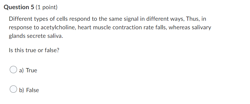 Solved Different types of cells respond to the same signal | Chegg.com