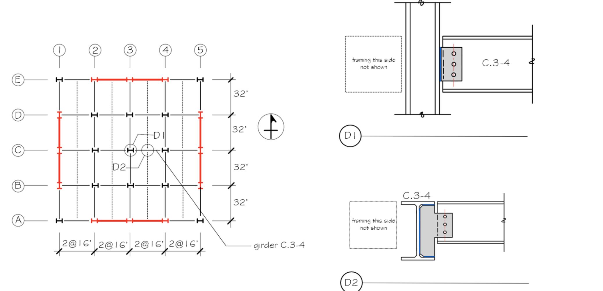 Solved Design girder C.3-4 in the floor plan shown. Design | Chegg.com