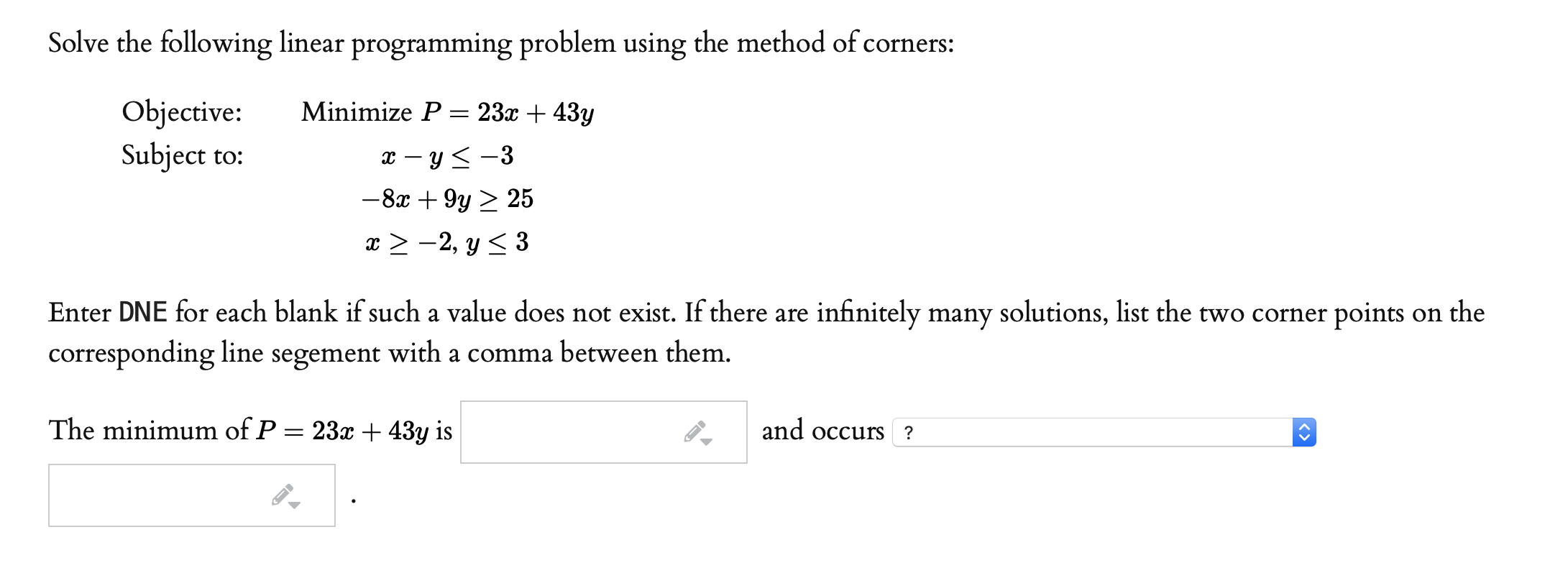 Solved Solve the following linear programming problem using | Chegg.com