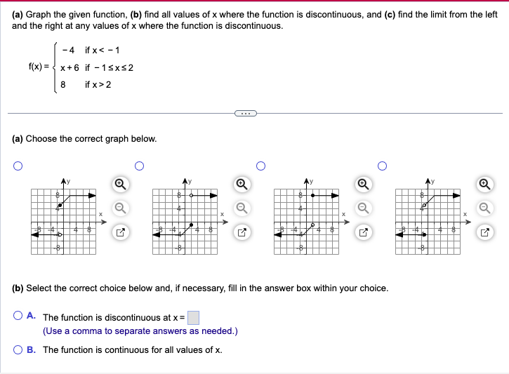 Solved (a) Graph the given function, (b) find all values of | Chegg.com