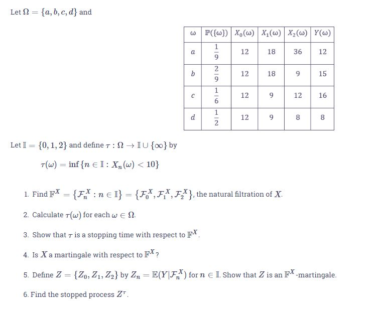 Let I2 A B C D And W P W X W X W X Y Chegg Com