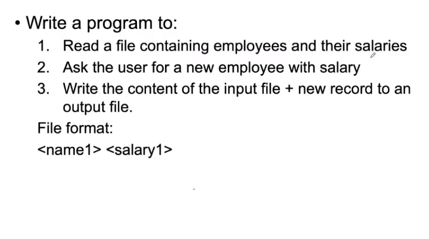 Solved Write a program to: 1. Read a file containing | Chegg.com