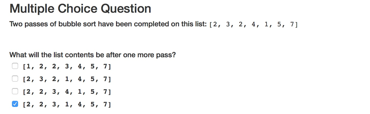 Bubble Sort MCQ Quiz - ProProfs Quiz