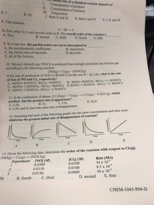 example of first second and third order reaction