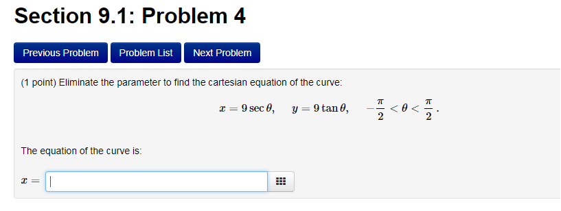 Solved Section 9.1: Problem 3 Previous Problem Problem List | Chegg.com