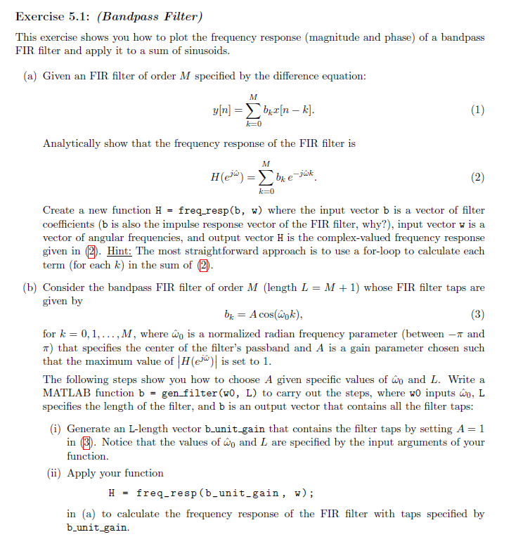 Plotting Frequency Response In Matlab One Can Easi Chegg Com