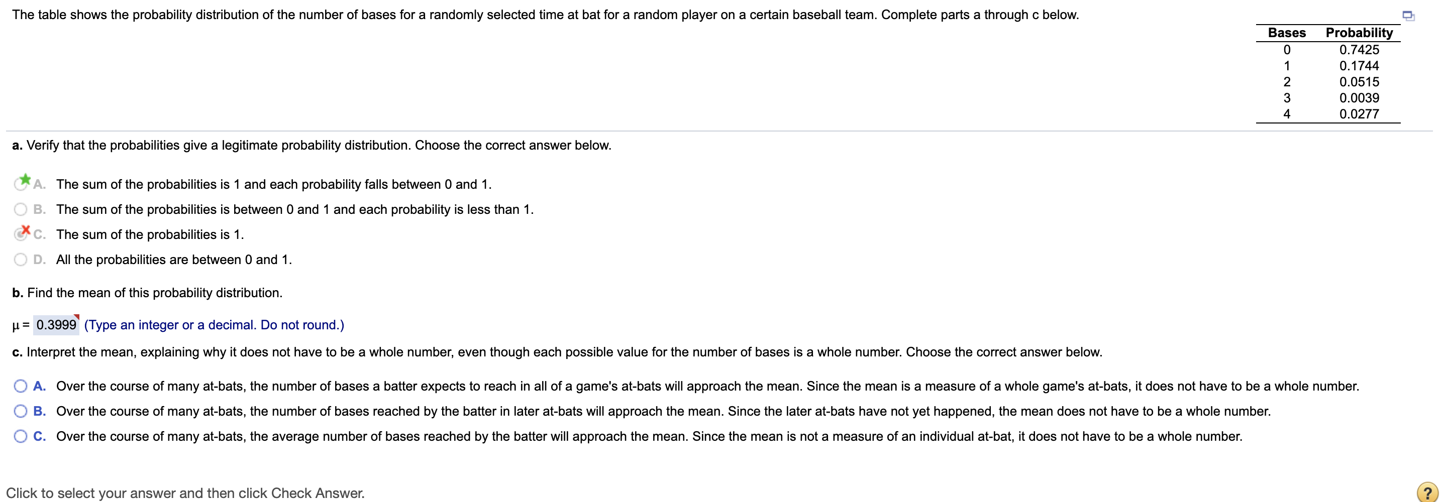 Solved The table shows the probability distribution of the | Chegg.com