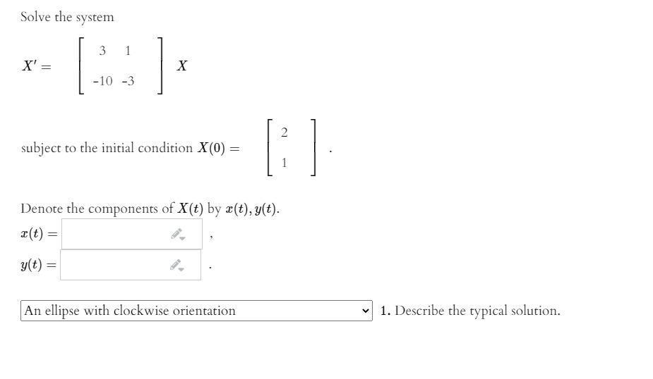 Solved Solve The System 3 1 X X 10 3 2 Subject To Th Chegg Com