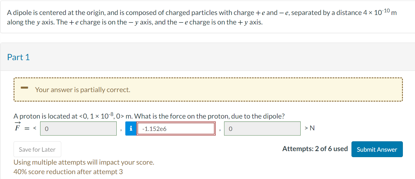 Solved A dipole is centered at the origin, and is composed | Chegg.com