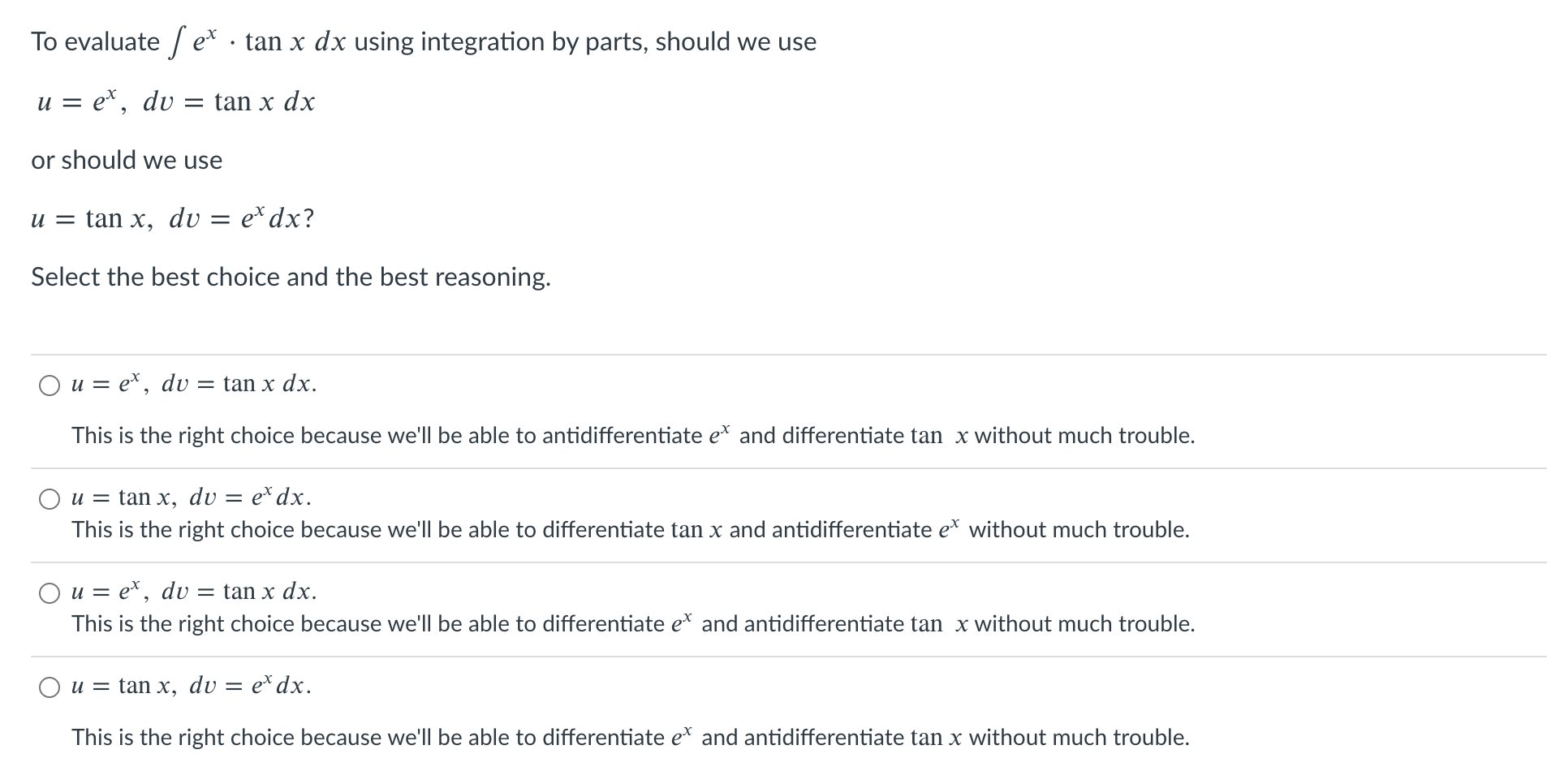 integration of tan x into dx is equal to