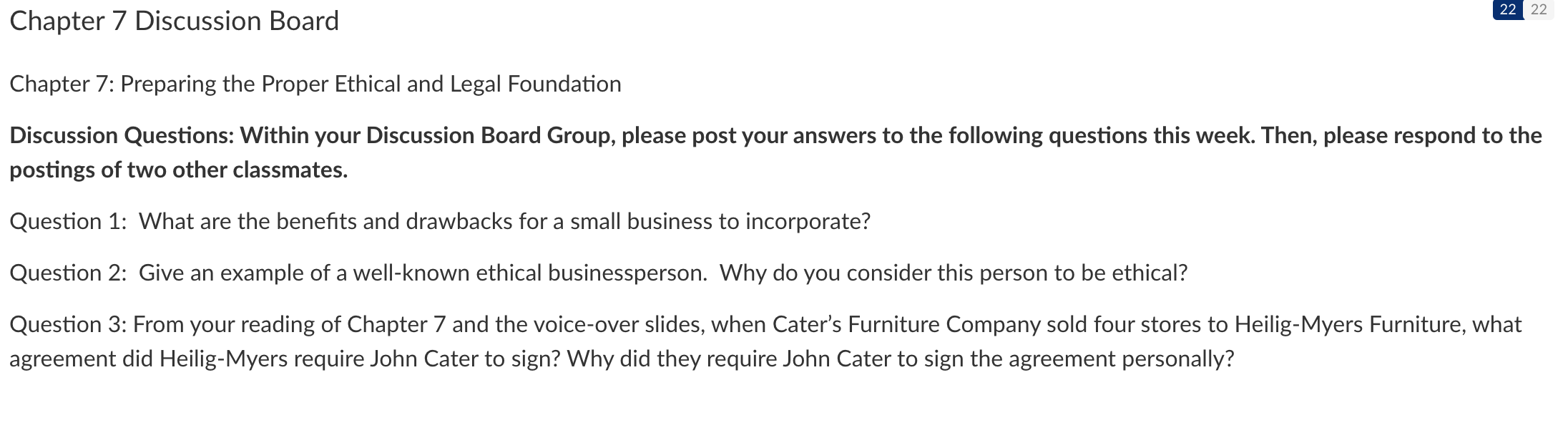 Solved 22 22 Chapter 7 Discussion Board Chapter 7 Preparing Chegg