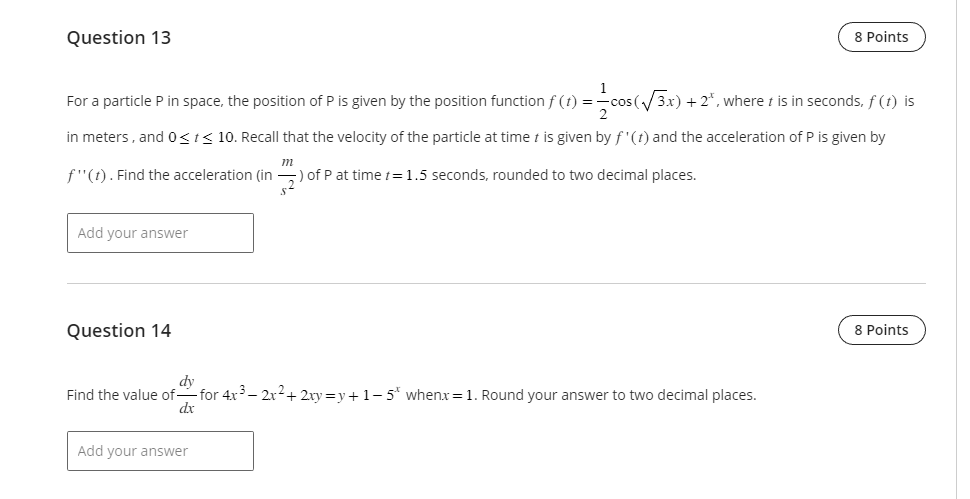 Solved For a particle P in space, the position of P is given | Chegg.com