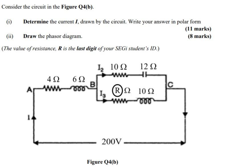 Solved Consider The Circuit In The Figure Q4(b). (i) | Chegg.com