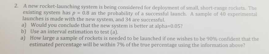Solved 2. A new rocket-launching system is being considered | Chegg.com