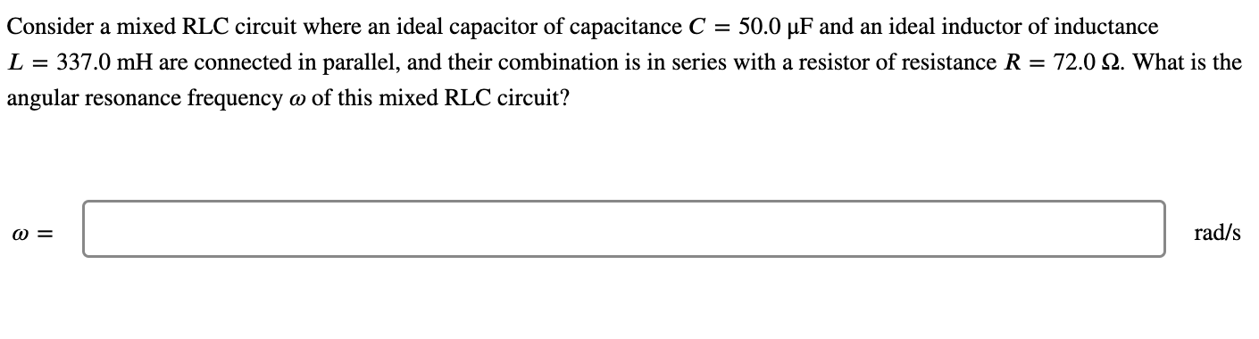 Solved Consider a mixed RLC circuit where an ideal capacitor | Chegg.com