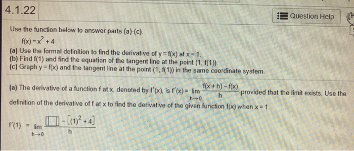 Solved 4.1.22 Question Help Use the function below to answer | Chegg.com