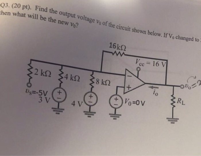 Solved Find the output voltage v0 of the circuit shown below | Chegg.com
