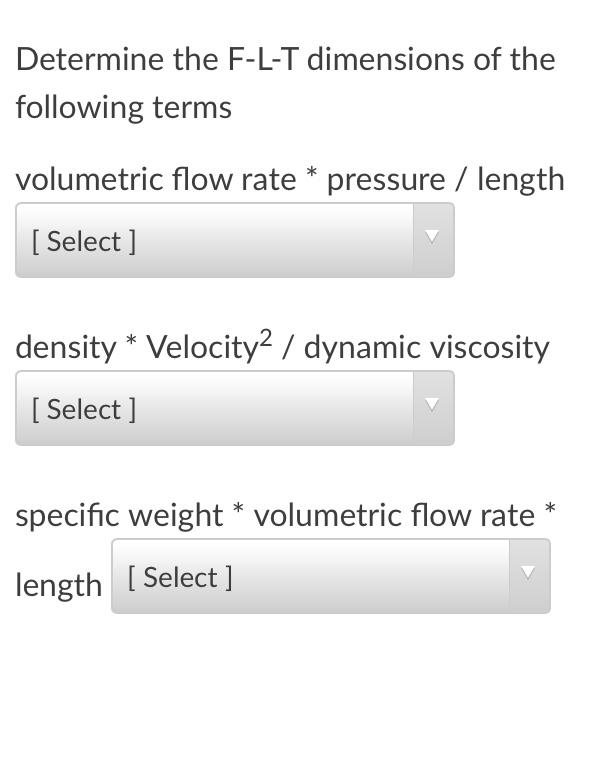 Solved Determine the F-L-T dimensions of the following terms | Chegg.com